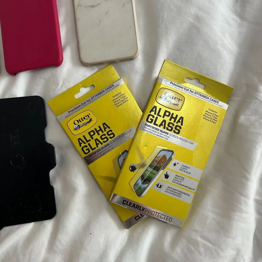 Lot of 9 iPhone 8 Plus or iPhone 7 Plus cases, 1 holster, 2 screen protectors